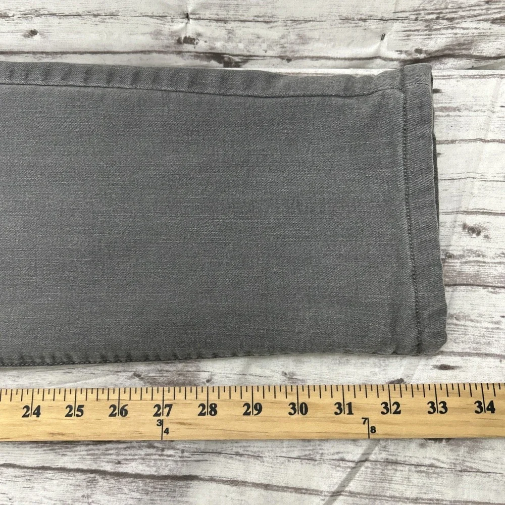 Eddie Bauer Boyfriend Jeans Women T10 Gray Mid Rise Flannel Lined Tall Relaxed